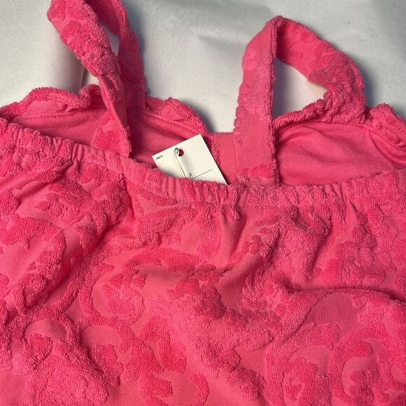 Janie and Jack 100048640 Floral Terry Jacquard Top Pink NWT size 3 - Picture 7 of 7